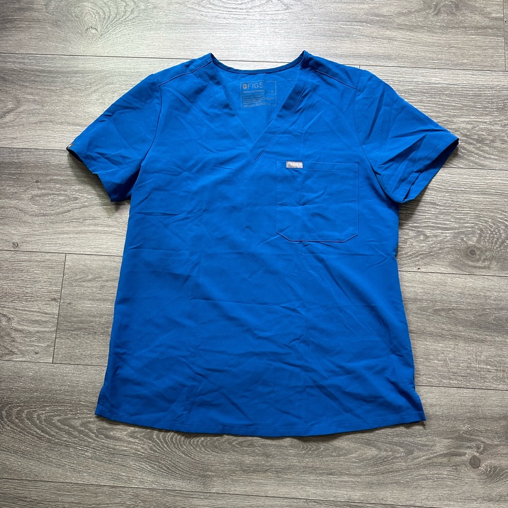 Figs blue scrub top